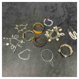 Mixed Costume Jewelry Bracelets and Bangles Lot J1