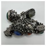 Semi Precious Stones Charm Bracelet Etruscan Reviv