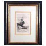 Theophile Navasse Chauvel Apres la Pluie Etching A