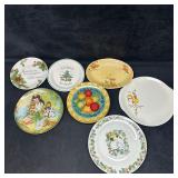 Mixed Decorative Plate Lot Christmas Fruit Motif F