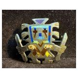 Inlay Accents Sterling Silver Peru 925 God Shaman