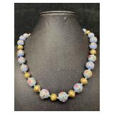 Venetian Murano Lamp Work Glass Art Light Blue Rou