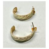 14k Gold & White Gold Earrings