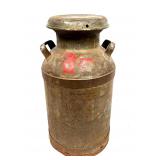 Large Vintage Stainless Steel Milk Jug