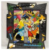 Louis Recchia Mixed Media Painting Embrace 1991 Wi