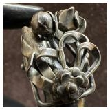 Vintage Hand Crafted Silverwork Floral Flower Bouq