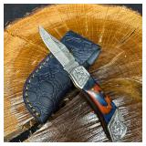 MHS Cutlery Steel Folded Blade Pocket Knife Orange
