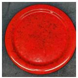 12" Handmade Red Ceramic Platter A