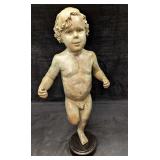 Myra Weisgold Bronze 26" Dancing Nude Boy Statue R