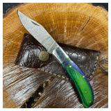 MHS Cutlery Steel Folded Blade Pocket Knife Green