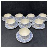 Gien France Blue and White Oiseau Bleu Porcelain T