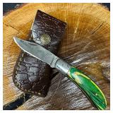 MHS Cutlery Steel Folded Blade Pocket Knife Yellow