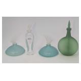 4 Empty Glass Perfume Bottles