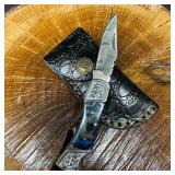 MHS Cutlery Steel Folded Blade Pocket Knife Blue B