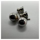 White Gold 14K Ball Stud Earrings Unmarked