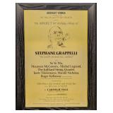 Framed Absolut Vodka Stephane Grappelli Concert Po