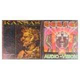 Two Classic Kansas LP Vinyl Records Prog Symphonic