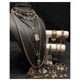 23pc Mixed Metals Ravens Forgery Costume Jewelry C