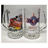 2 Large Glass Slim Jim Super Bowl & Busch Series M
