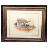 Framed Ruby Nuppin Americana Train Station Print