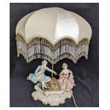 Vintage Capodimonte Porcelain Figural Lamp