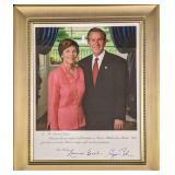 Framed George W. & Laura Bush  Facsimile Autograph