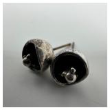 Silver Floral Flower Stud Earrings R3