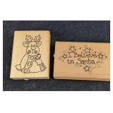 Two Fun Wooden Christmas Stamps By Imagine That