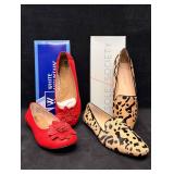 Sole Society Leopard Loafers and White Mountain Re