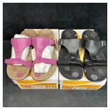 Orthaheel Womens Sandal Lot Black and Pink Molly A