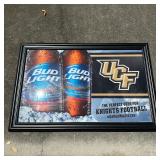 Bud Light UCF Knights Football Framed Ad Bar Mirro