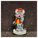 1982 Enamel Chuck E. Cheese Lapel Hat Pin Pizza Ti