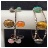 Scarab Beetle Egyptian Hieroglyphs Gemstone Multi