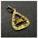 14k Gold Parthenon Pendant