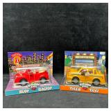 Chevron Cars Rudy Ragtop and Tyler Taxi Toy Cars L