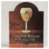 Leffe Belgian Abbey Ale Wooden Bar Sign Beer Ad Pl