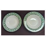 2 Retired Sango Pavilion China Large Rim Soup Bowl