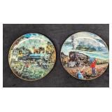 2 Train Jim Deneen Artaffects Porcelain Collector