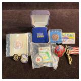 Collection of Lapel Pins Veteran American Flag Lot