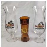 2 Hard Rock Orlando Hurricane Glasses &  Alabama S