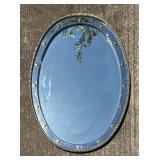 Venetian Style Gold Studded Oval Mirror