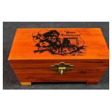 Vintage Boys Treasure Las Vegas Wooden Souvenir Tr