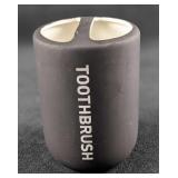 Mainstays Soft Touch Ceramic Toothbrush Holder Bla