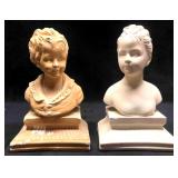 Pair Of Ceramic Figural Busts Alexandre & Louis Br