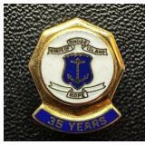 10k Gold State of Rhode Island 35 Year Service Pin