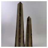 Mid-Century Modern Style Mixed Stone Marble Obelis