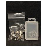 1.4 OZ of Silver Tone and Black MISC Mixed Match C