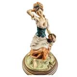 JB Giuseppe Armani Lady Figurine With Basket