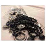 9 Ounces of Black and White Rhinestone Embellished