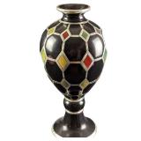 Large 20" Resin Colorful Diamond Design Vase